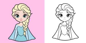 Coloriage Elsa ft