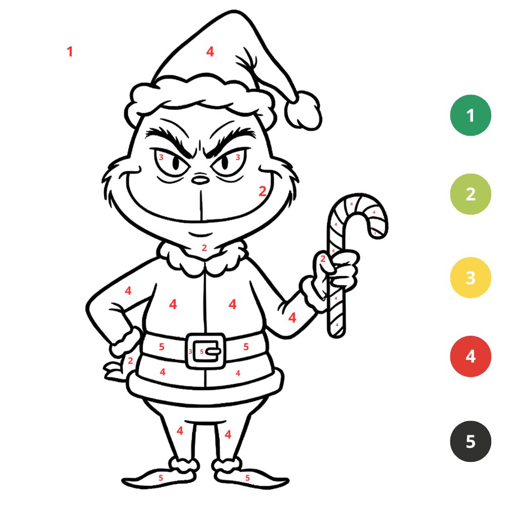 Coloriage Grinch par numéros (2)