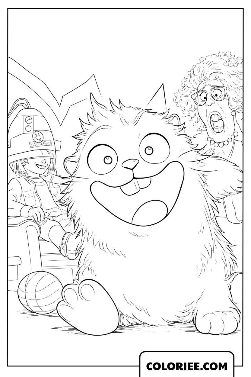 Coloriage Hopper Amusant