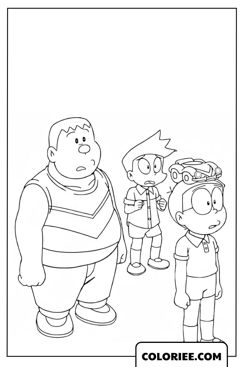 Coloriage Nobita Jouet Tete
