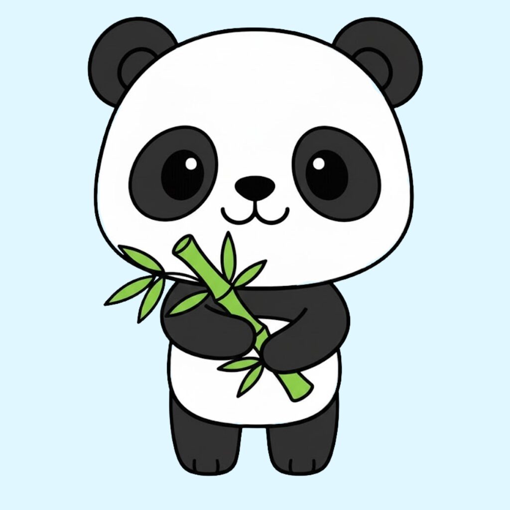 Coloriage Panda adorable par numéros