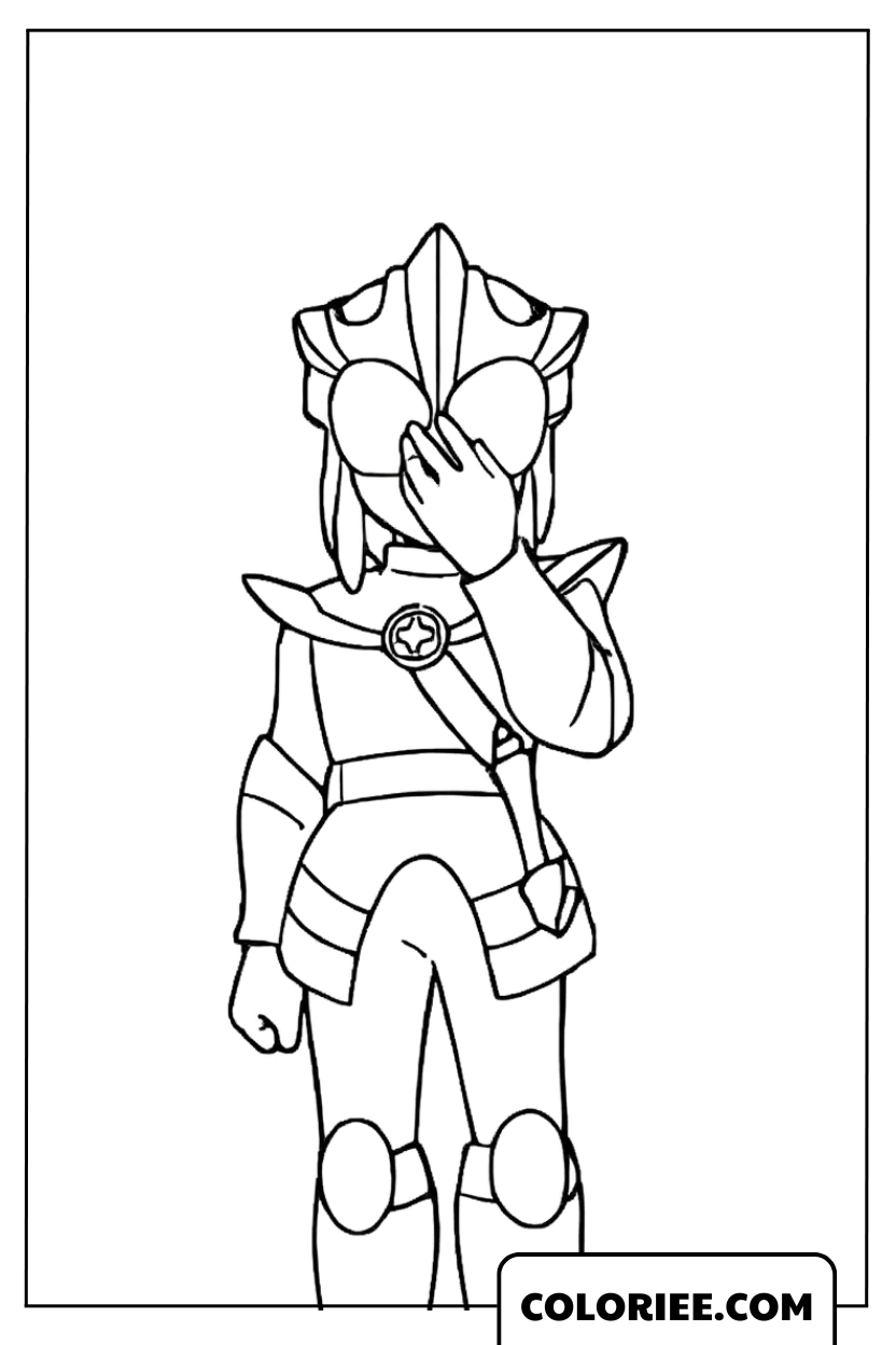 Coloriage Personnage Masque Robot