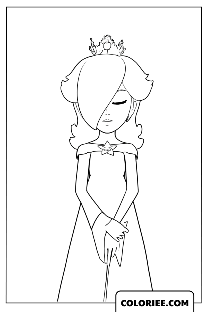Coloriage Princesse Rosalina Baguette