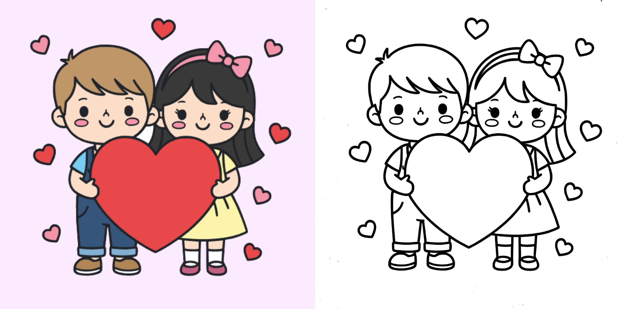 Coloriage Saint Valentin ft
