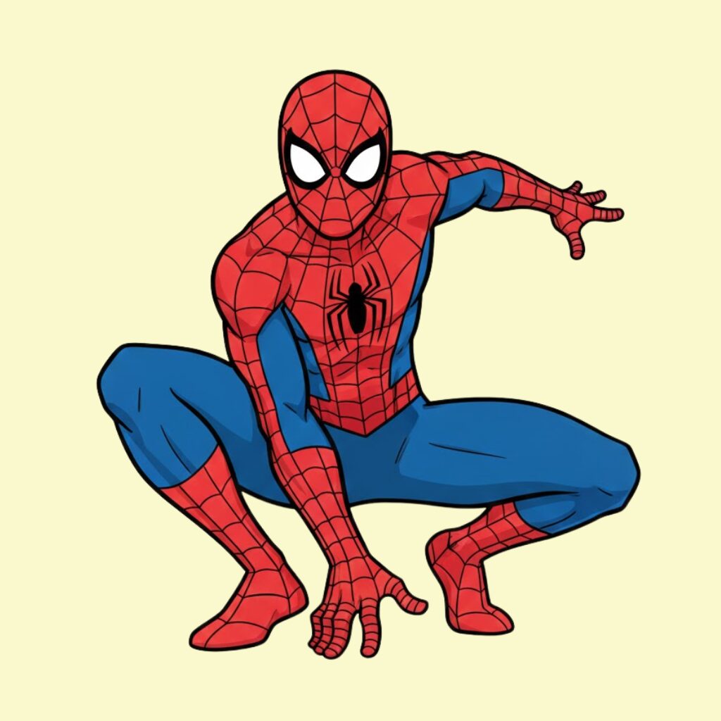Coloriage Spiderman par numéros