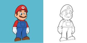 Coloriage Super Mario Bros 2