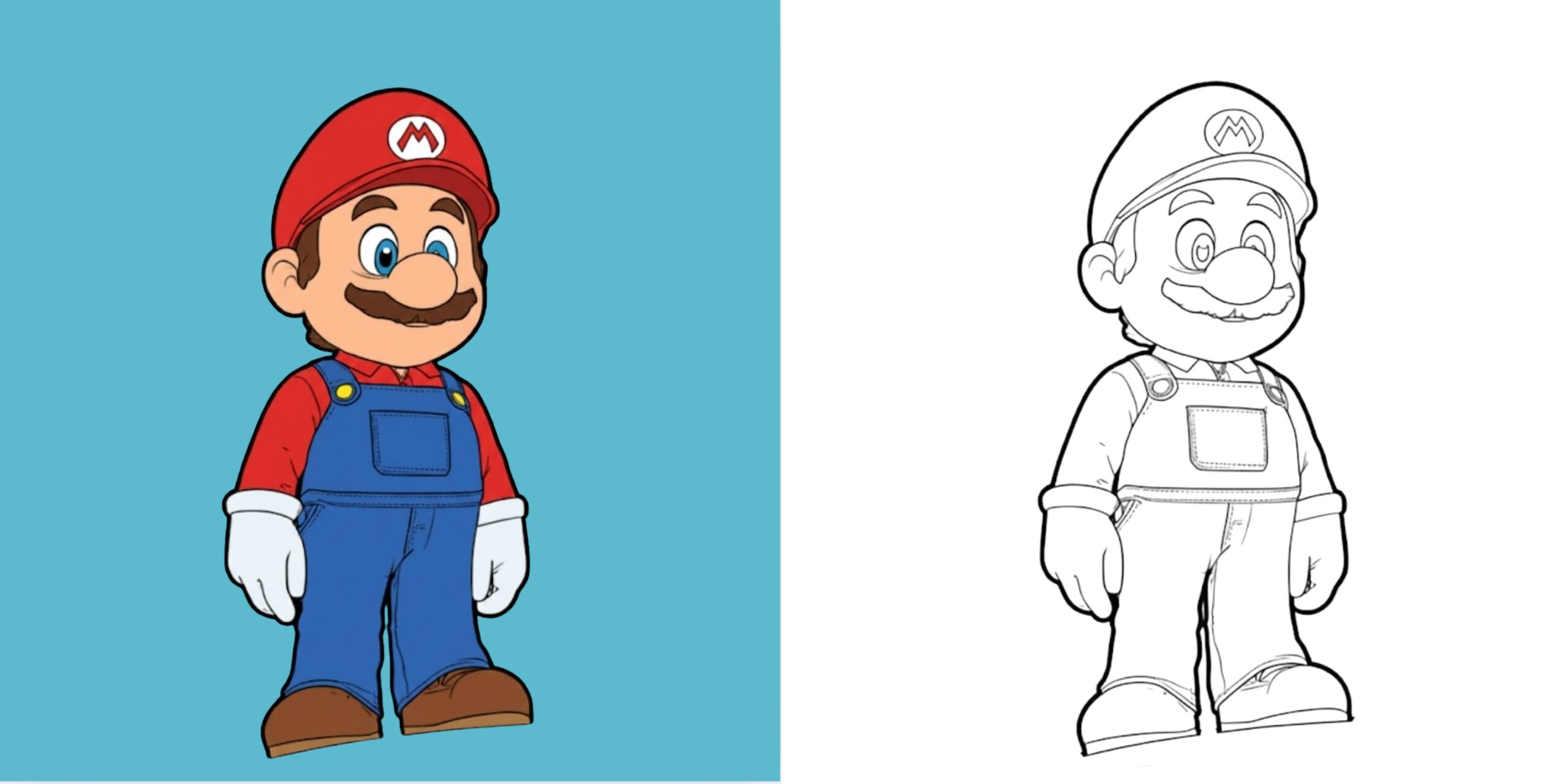 Coloriage Super Mario Bros 2