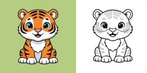 Coloriage Tigre ft