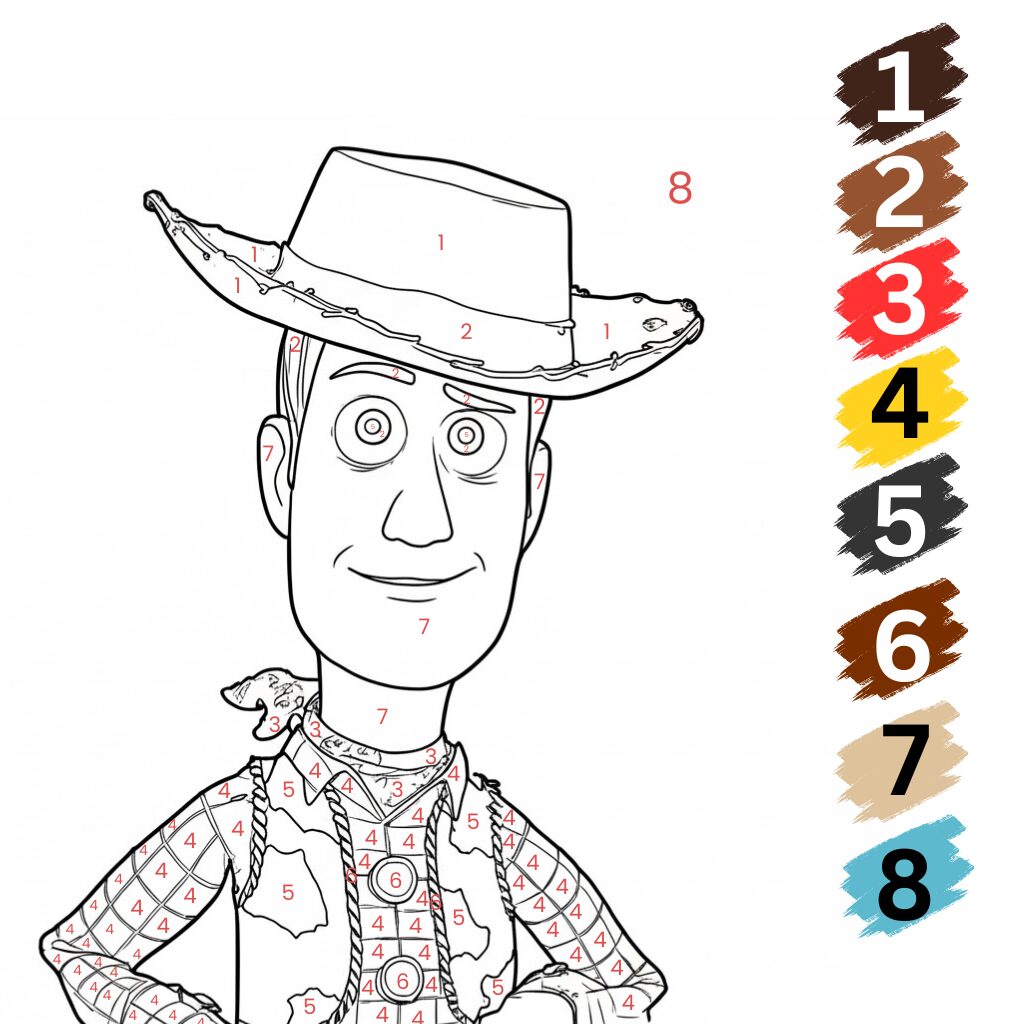 Coloriage Toy Story 5 par numéros (2)