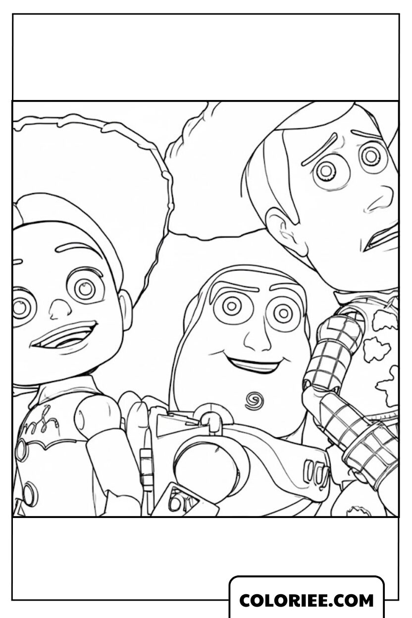 Coloriage Woody Effraye Avec Amis
