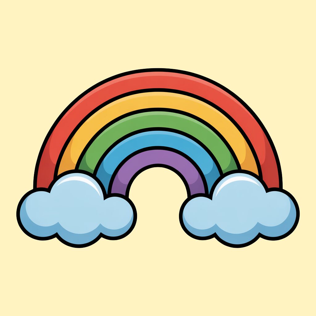 Coloriage arc-en-ciel par numéros