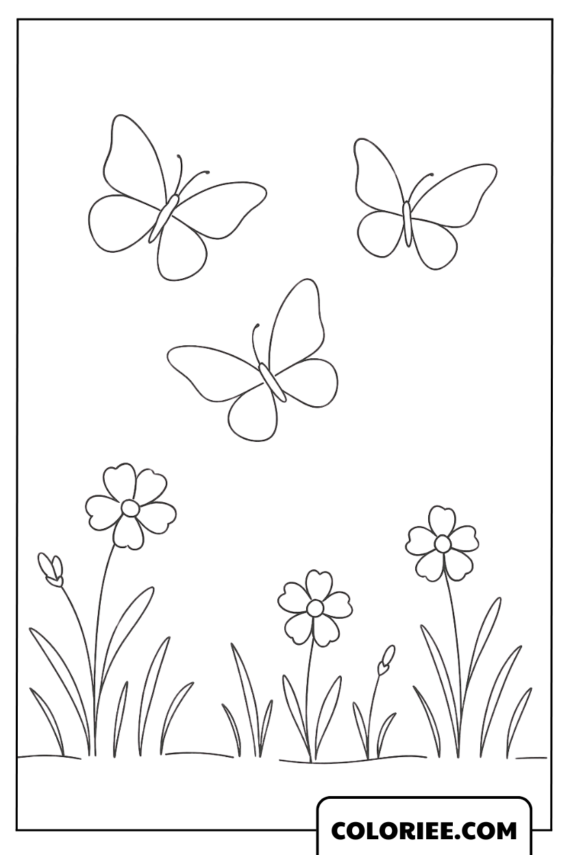 Des papillons dans le jardin à l'aube