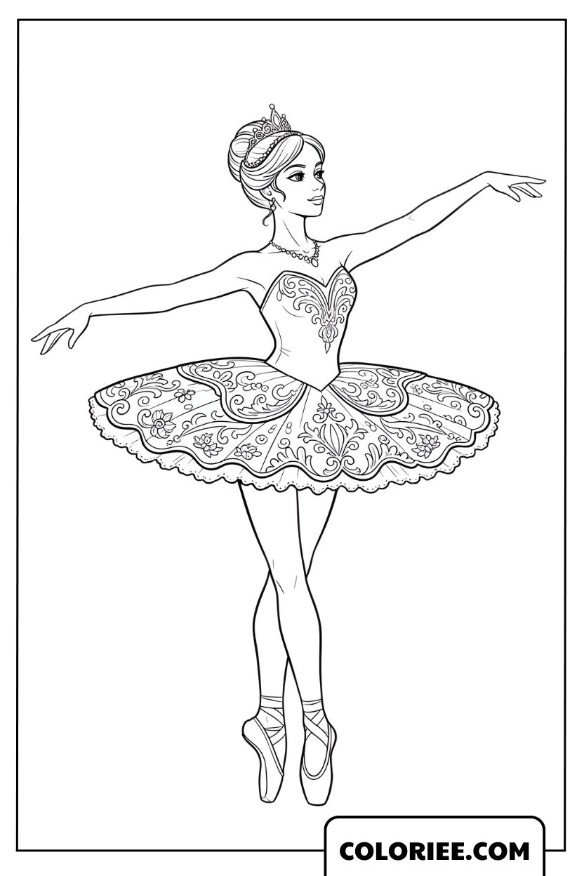 Dessin Ballerine Éblouissante sous les Projecteurs