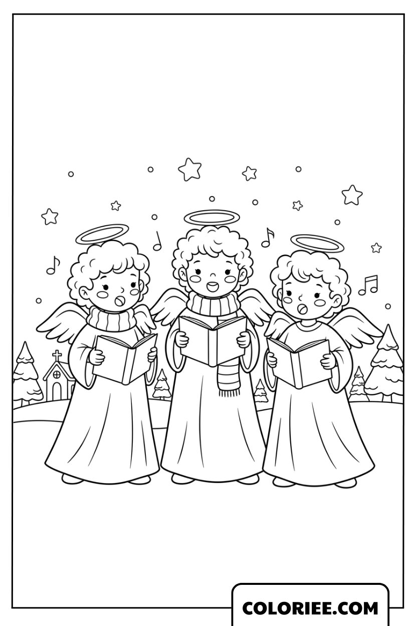 Dessin Chorale des Anges joyeux