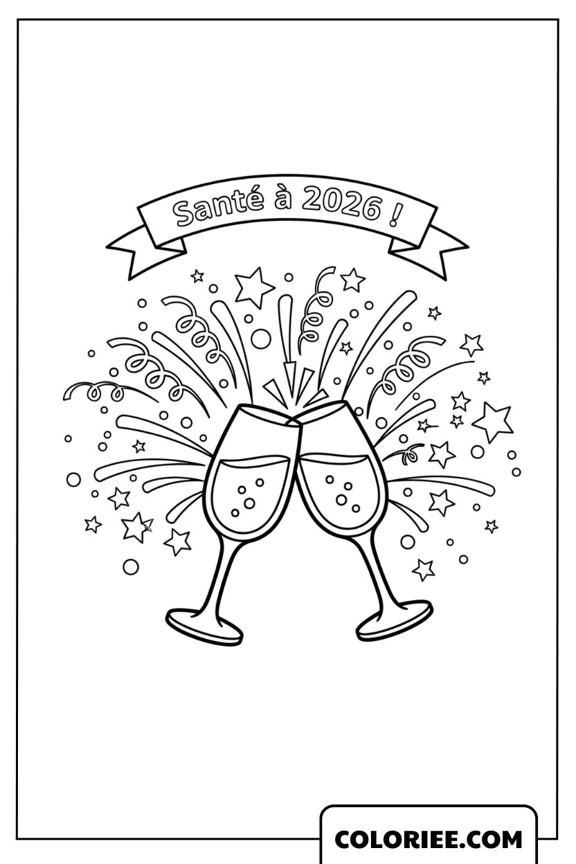 Dessin Coupes de Champagne Santé à 2026