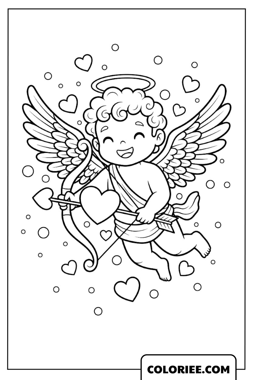 Dessin Cupidon et la Flèche de l’Amour