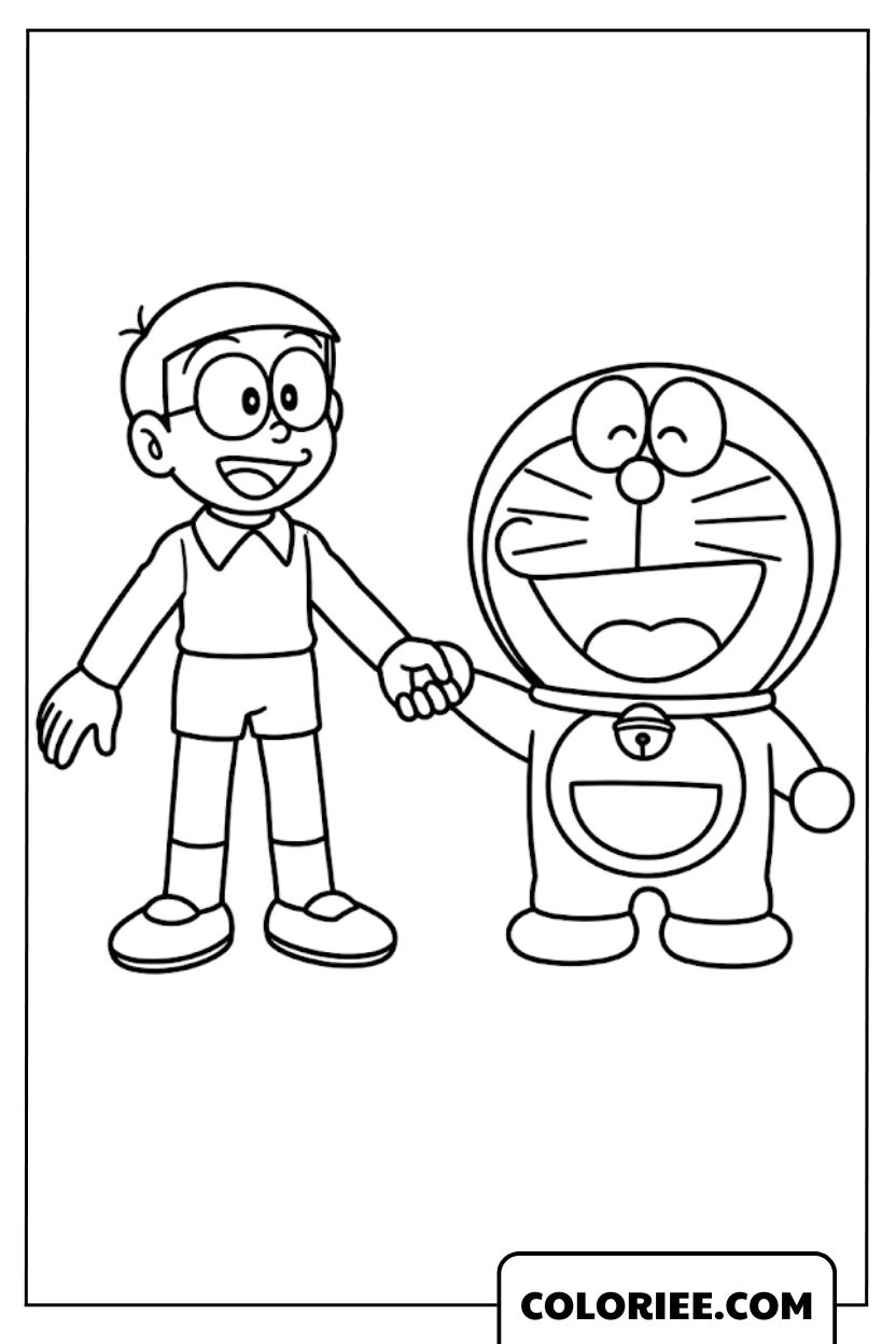 Dessin Nobita et Doraemon – Une Amitié Magique