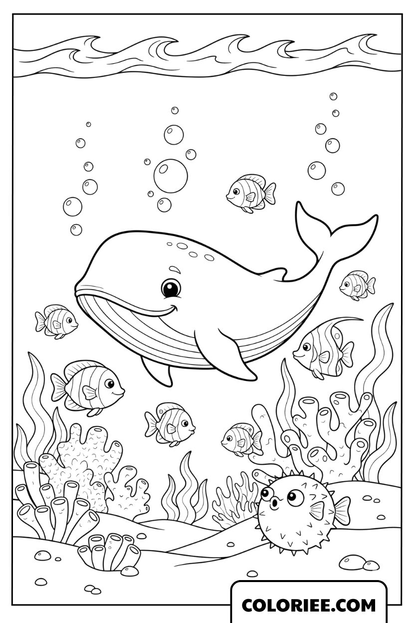 Dessin Poisson – Baleine et Monde Marin