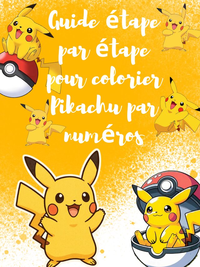 Guide étape par étape pour colorier Pikachu par numéros
