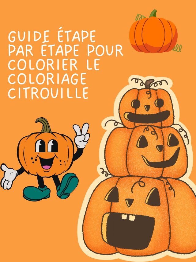 Guide étape par étape pour colorier le Coloriage Citrouille