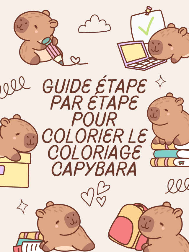 Guide étape par étape pour colorier le coloriage Capybara