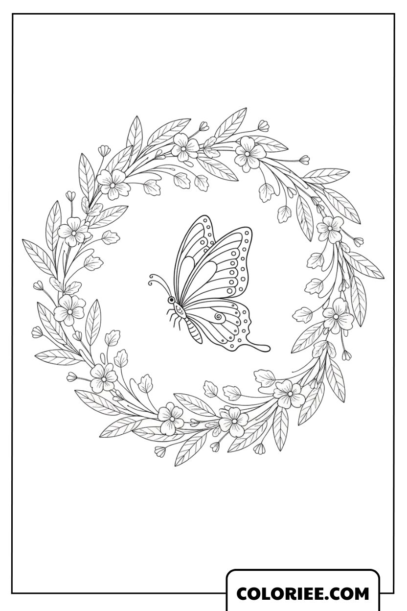 La Couronne Florale et son Papillon Aérien