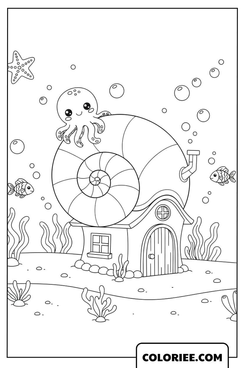 La Maison Coquillage Sous-Marine Magique