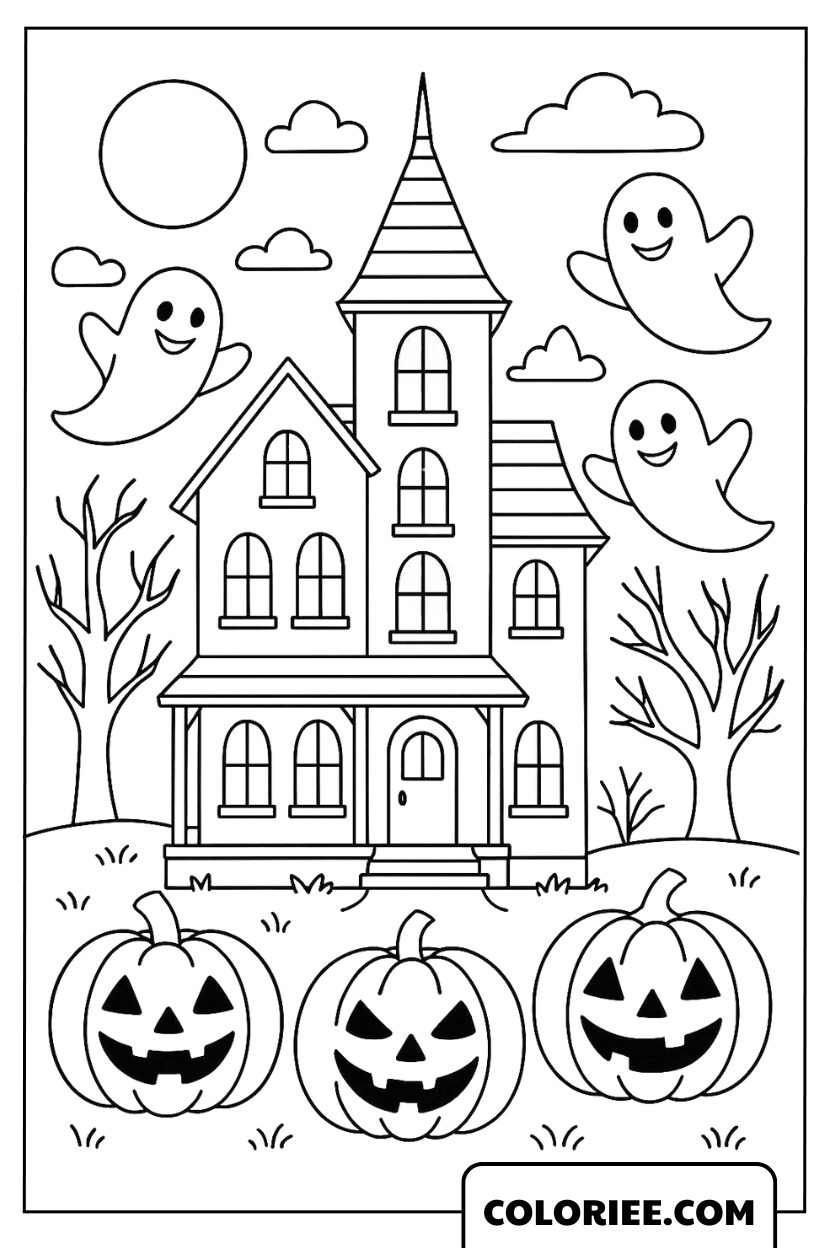 La Maison Hantée d’Halloween aux Citrouilles Sourientes