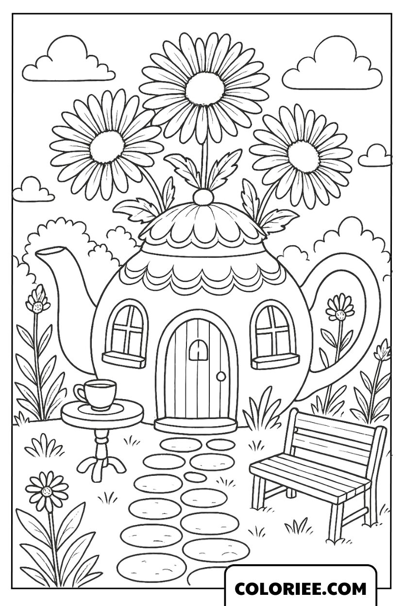 La Maison Théière aux Fleurs de Marguerite