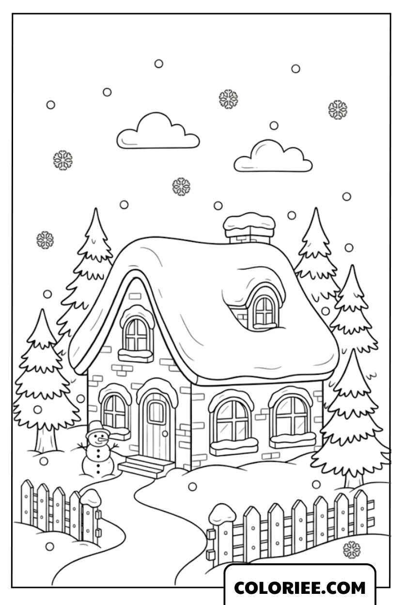 La Maison d’Hiver Enneigée et Chaleureuse