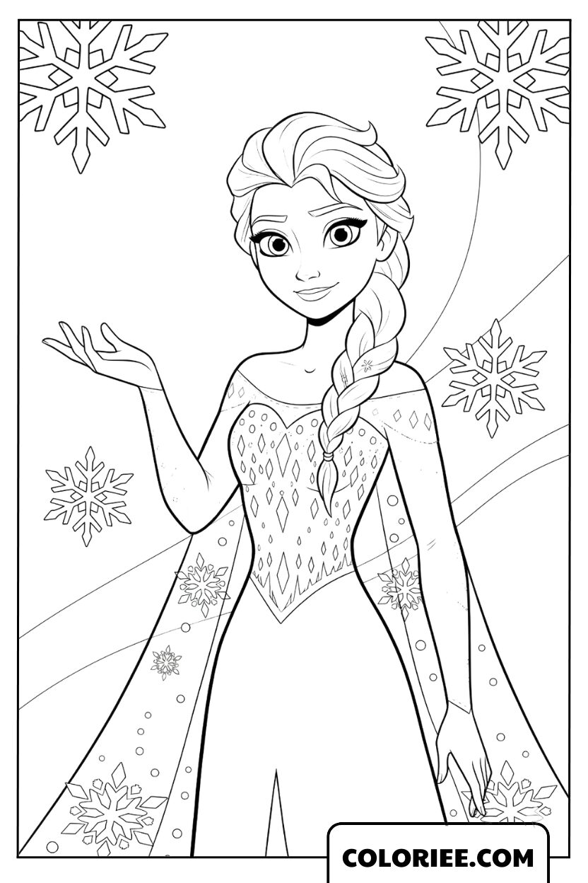 La reine Elsa et la magie de la glace