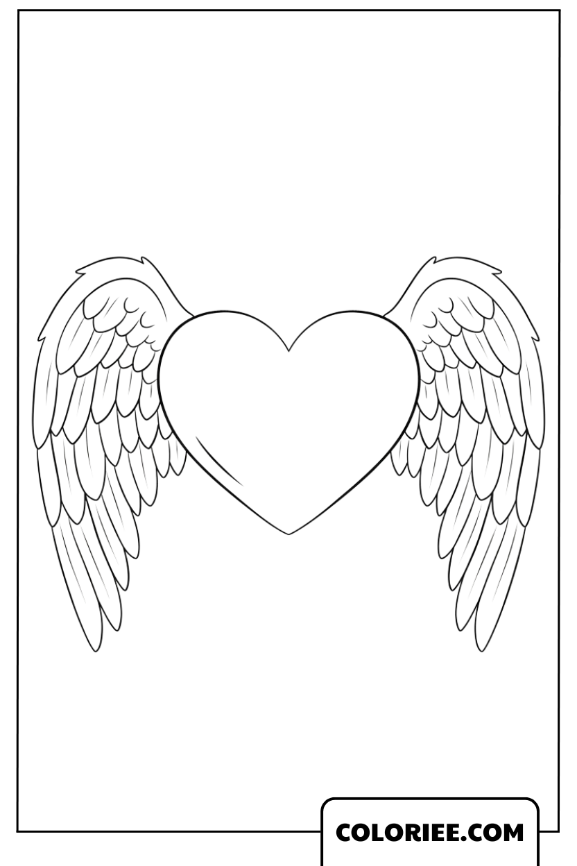 Le cœur d’ange aux ailes délicates