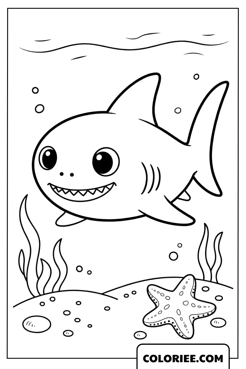 Le petit requin souriant sous l’océan