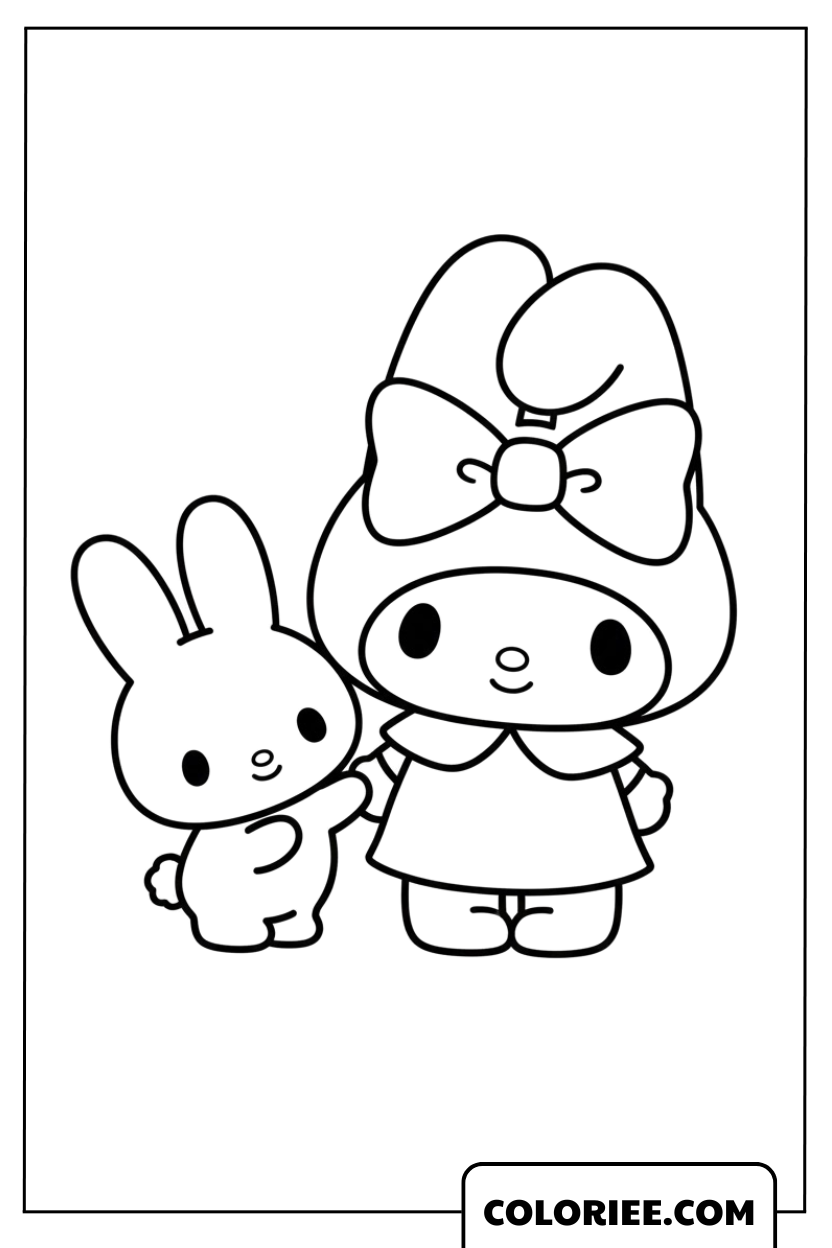 My Melody et son petit ami lapin