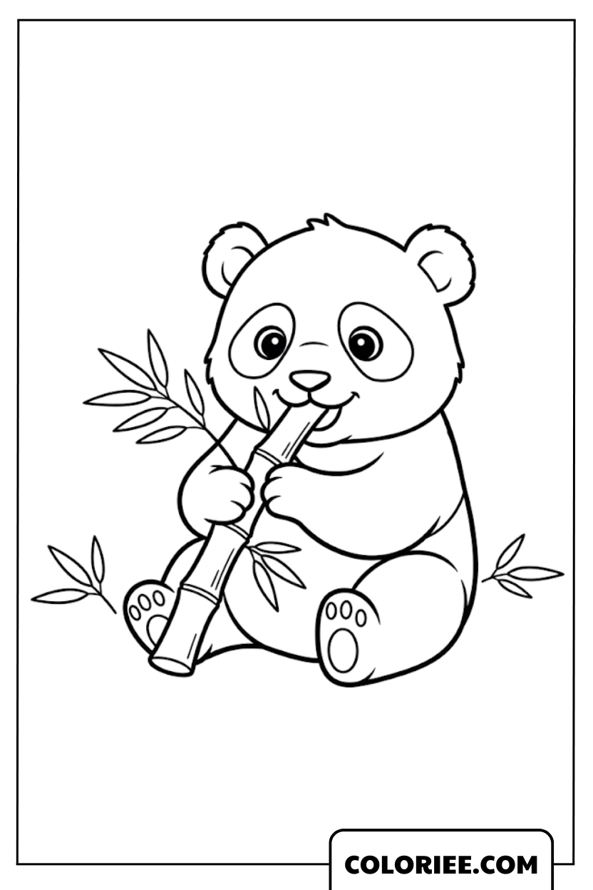 Petit panda savourant du bambou