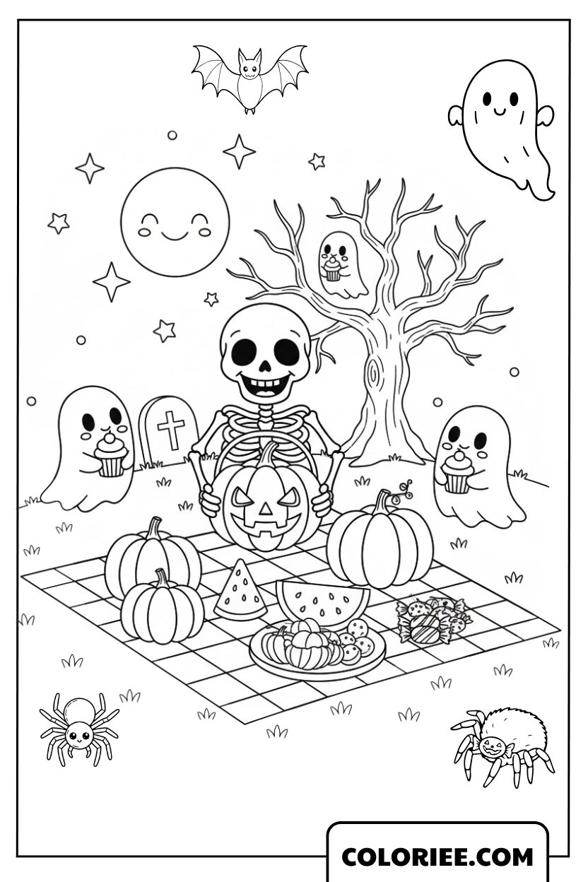 Pique-Nique d’Halloween du Squelette Joyeux