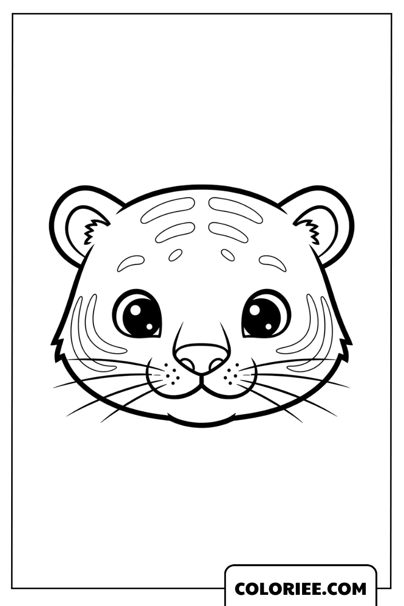 Visage innocent de bébé tigre