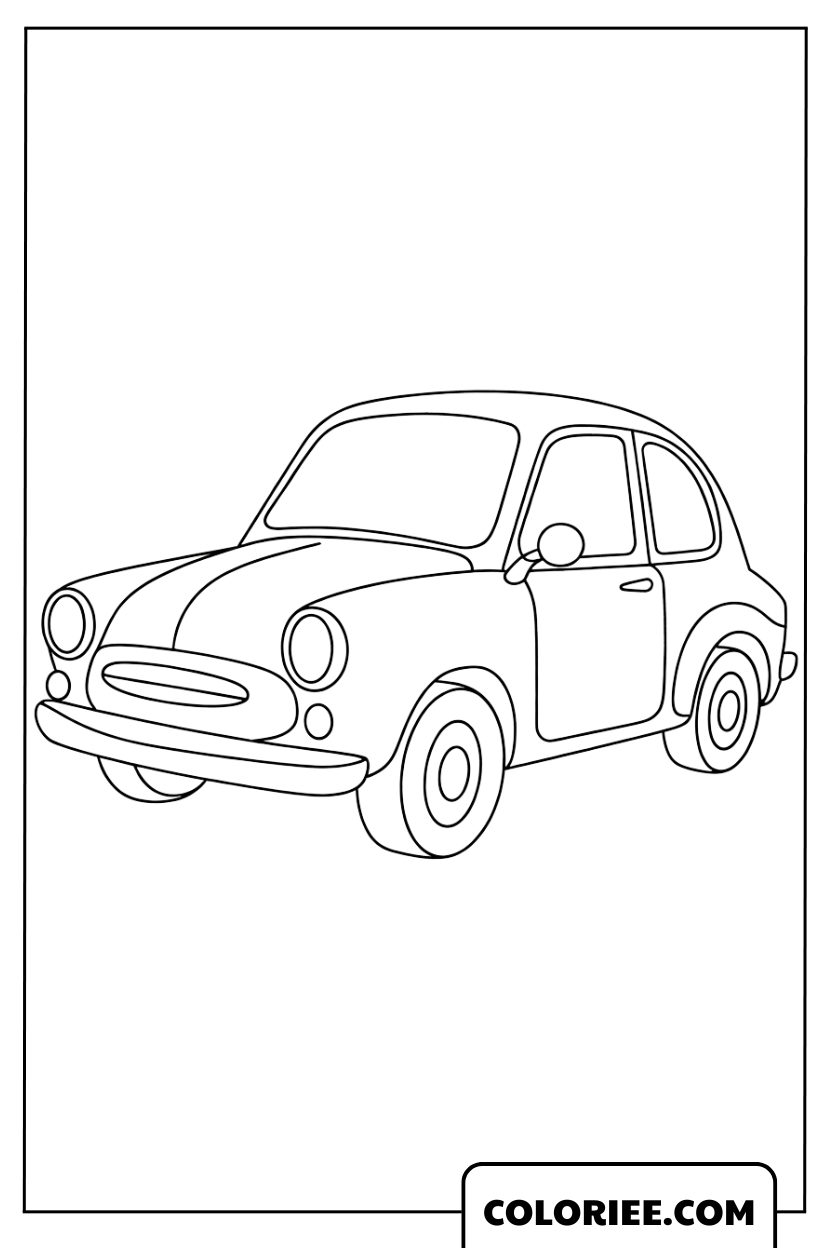 Voiture rétro mignonne