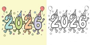 coloriage Bonne Année ft