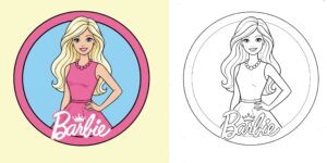 coloriage barbie ft