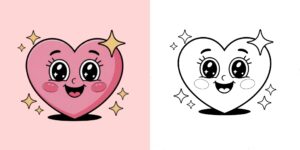 coloriage coeur ft