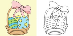 coloriage paques ft