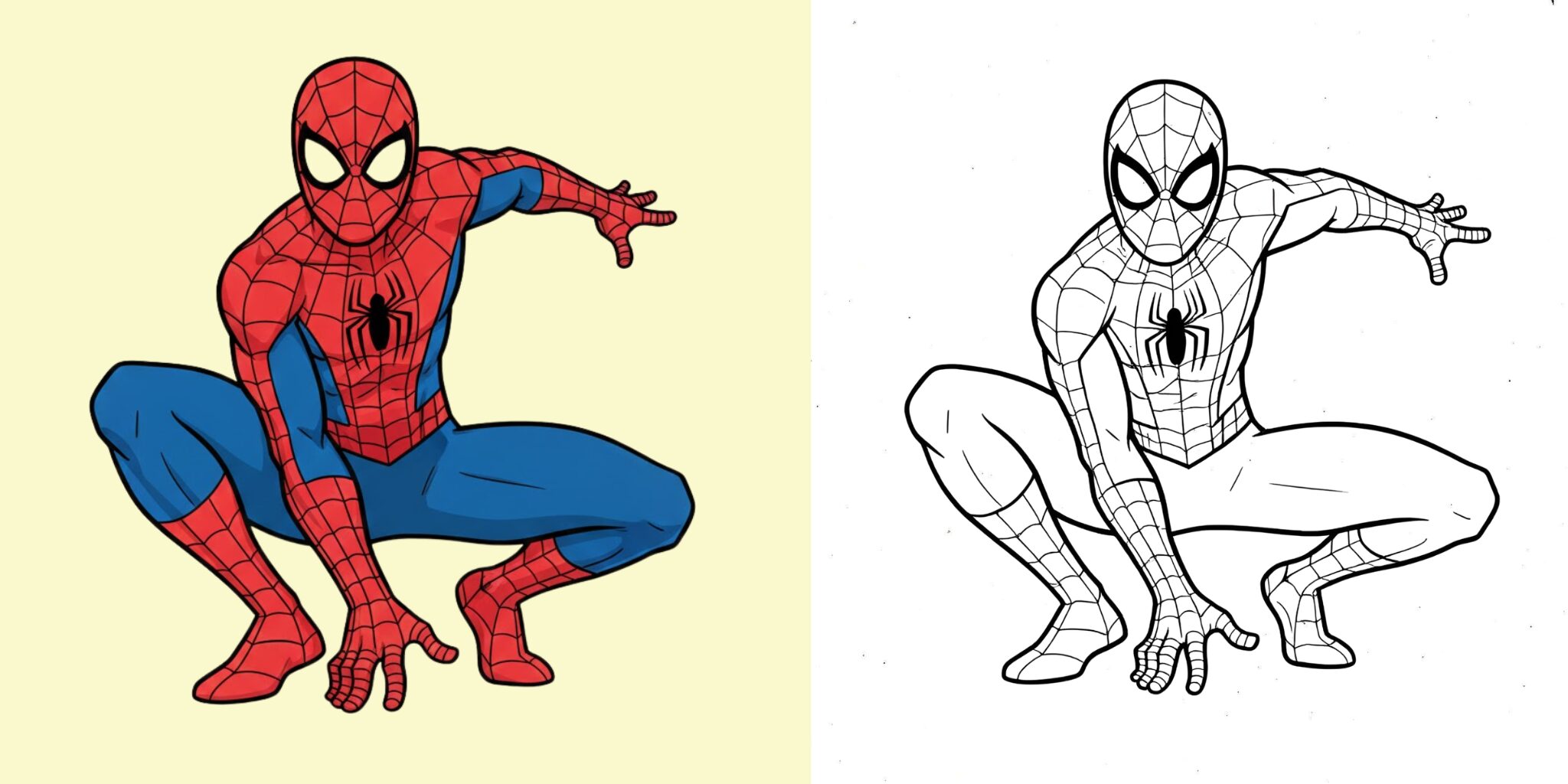 coloriage spiderman ft