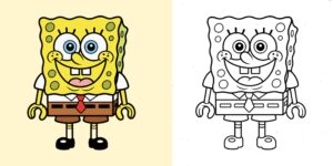 coloriages de spongebob ft
