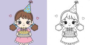 Coloriage Anniversaire ft