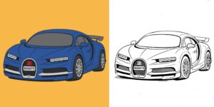 Coloriage Bugatti ft
