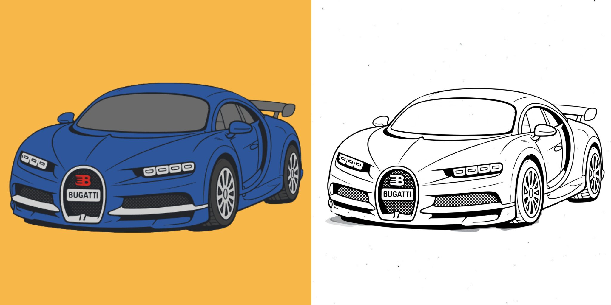 Coloriage Bugatti ft