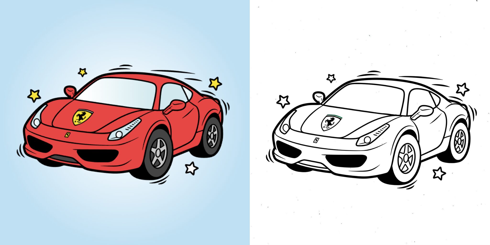 Coloriage Ferrari ft