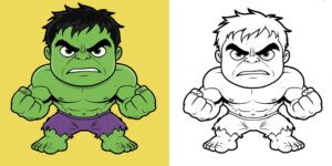 Coloriage Hulk ft