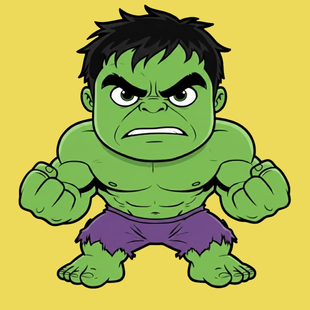 Coloriage Hulk par numéros